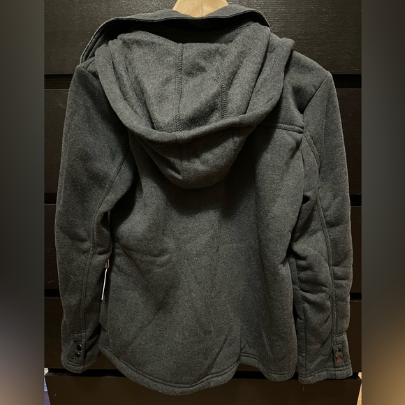 Soft Shell Double-Breasted Pea Coat Sweater - Picture 2 of 6